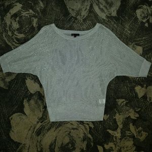 Silver Knit 3/4 Sweater Size Medium Spring/Summer